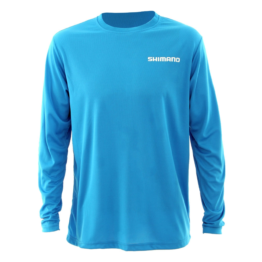 Shimano Established Technical Mens Long Sleeve Shirt Blue M