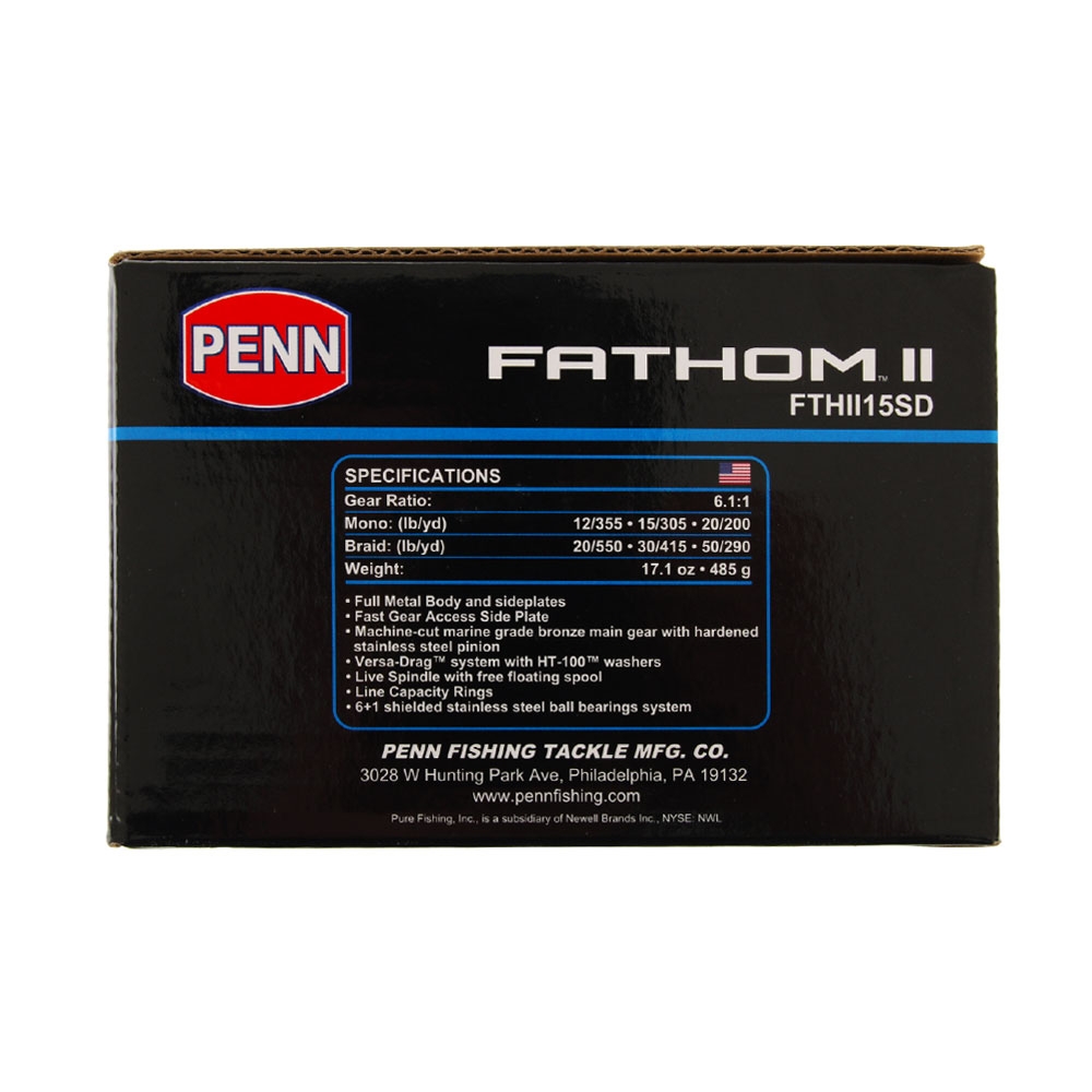 PENN Fathom II 15SD Star Drag Overhead Reel