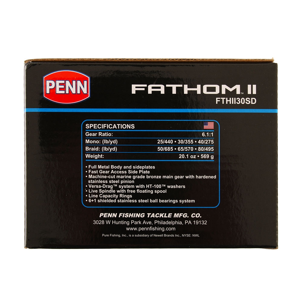 PENN Fathom II 30 Overhead Star Drag Reel