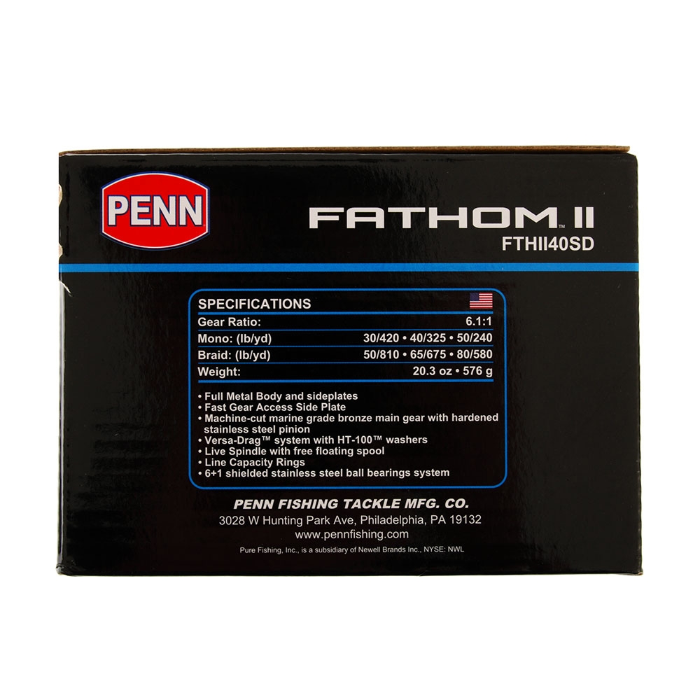 PENN Fathom II 40 Overhead Star Drag Reel