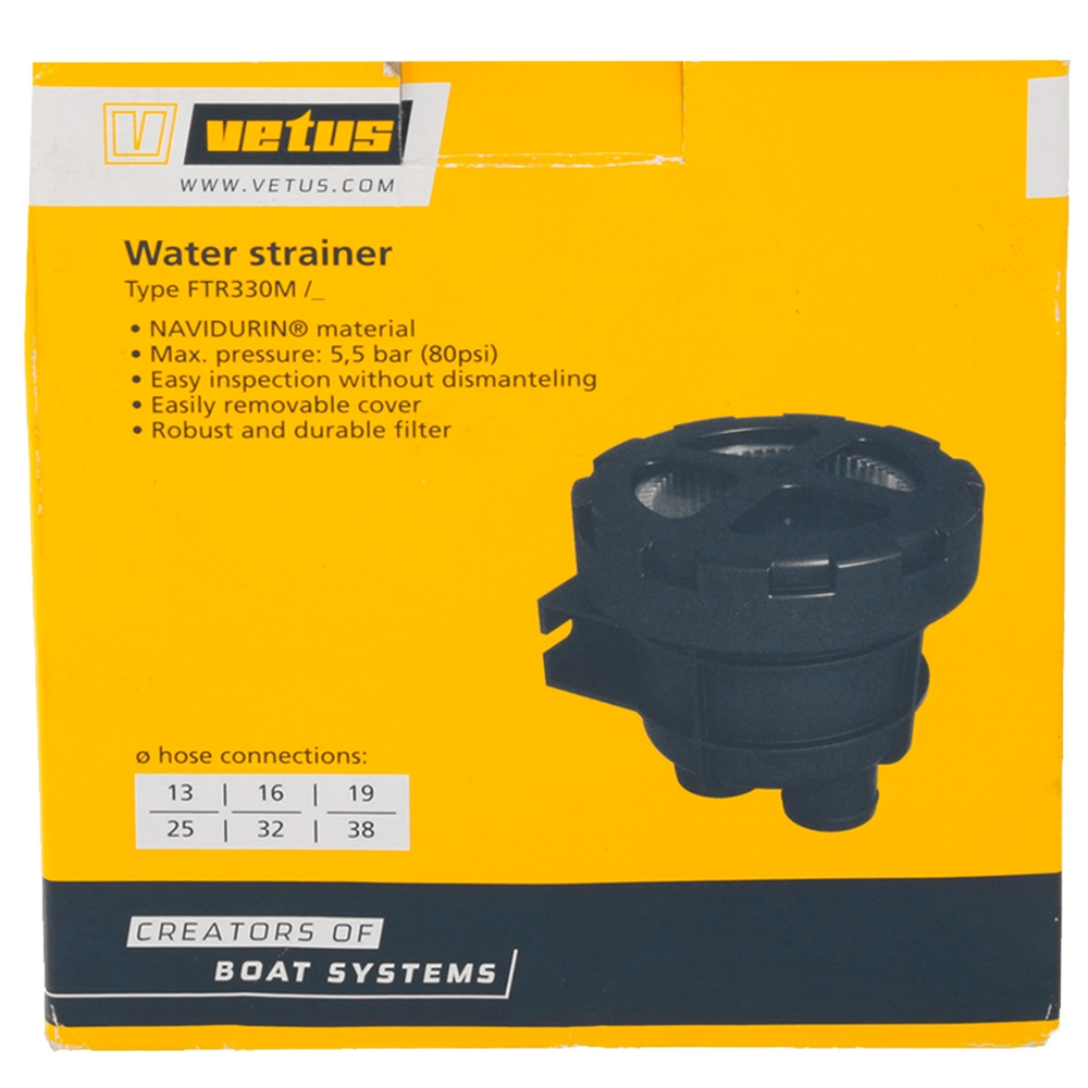 VETUS Heavy Duty Cooling Water Strainer Type 330 for 38mm Hose Connections
