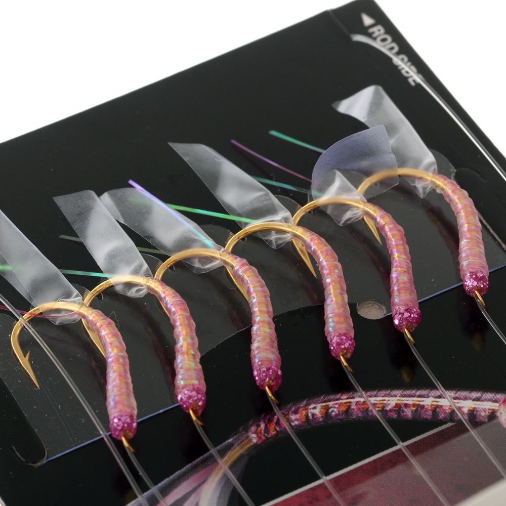 Hayabusa EX130 UV Pink Skin Flasher Sabiki Rig