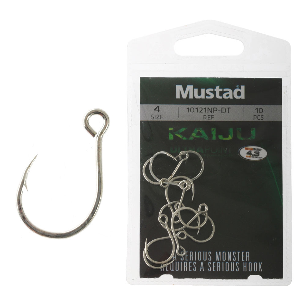 Mustad Kaiju In-Line Jig Hooks No.4 Qty 10
