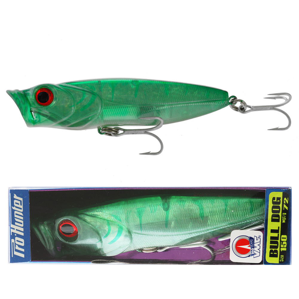 Pro Hunter Bull Dog Popper 150mm Crystal Green