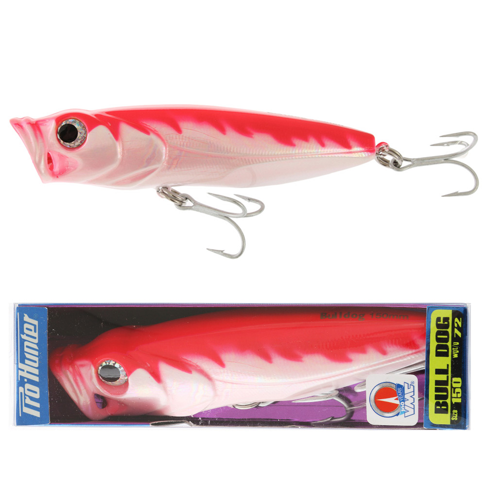 Pro Hunter Bull Dog Popper 150mm Fire Pearl
