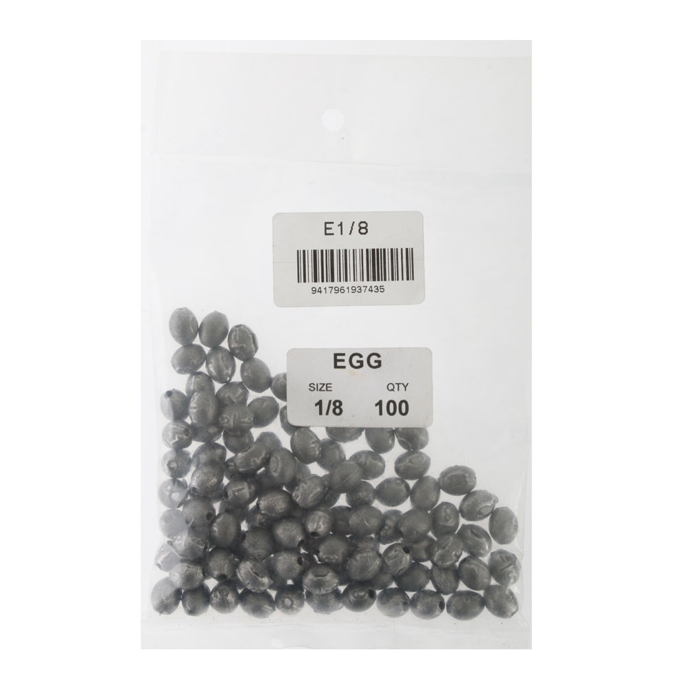 Egg Sinkers Bulk Pack 1/8oz Qty 100