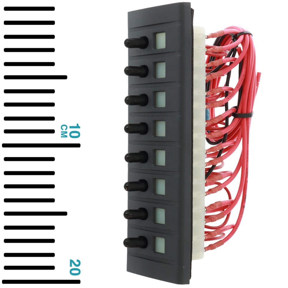 Connex 8 Way Backlit Marine Switch Panel