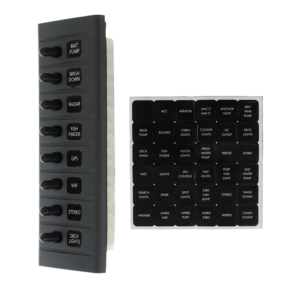 Connex 8 Way Backlit Marine Switch Panel
