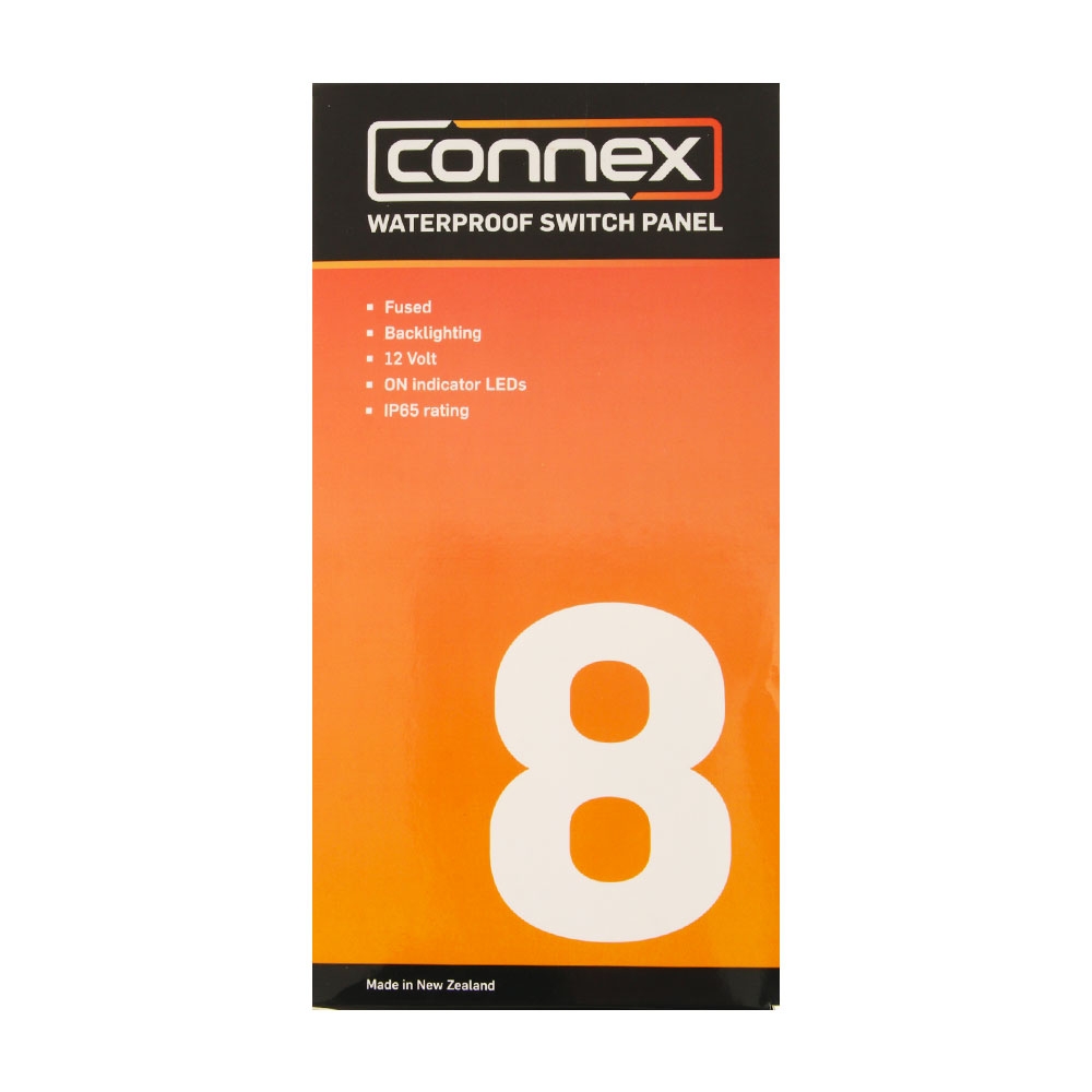 Connex 8 Way Backlit Marine Switch Panel