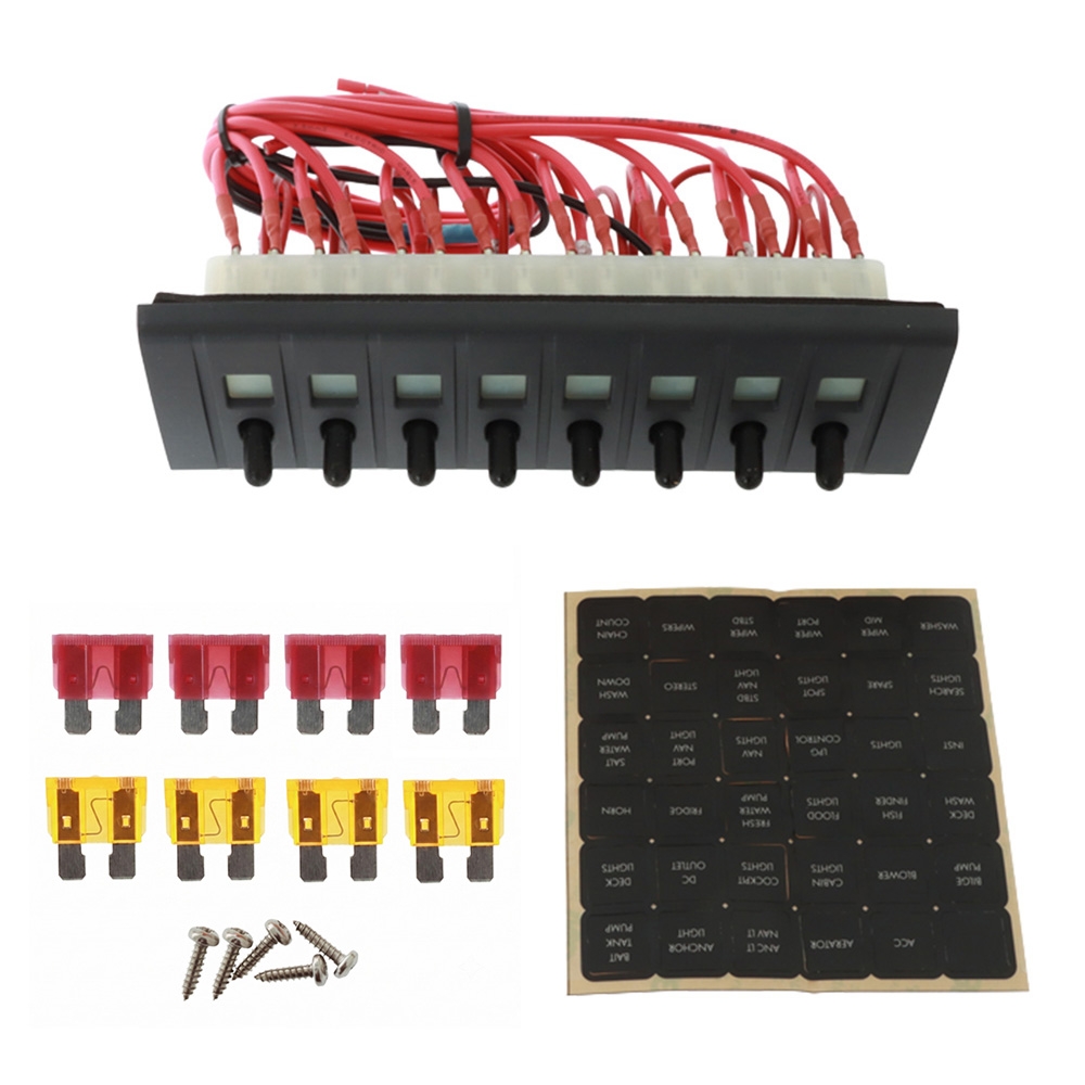 Connex 8 Way Backlit Marine Switch Panel
