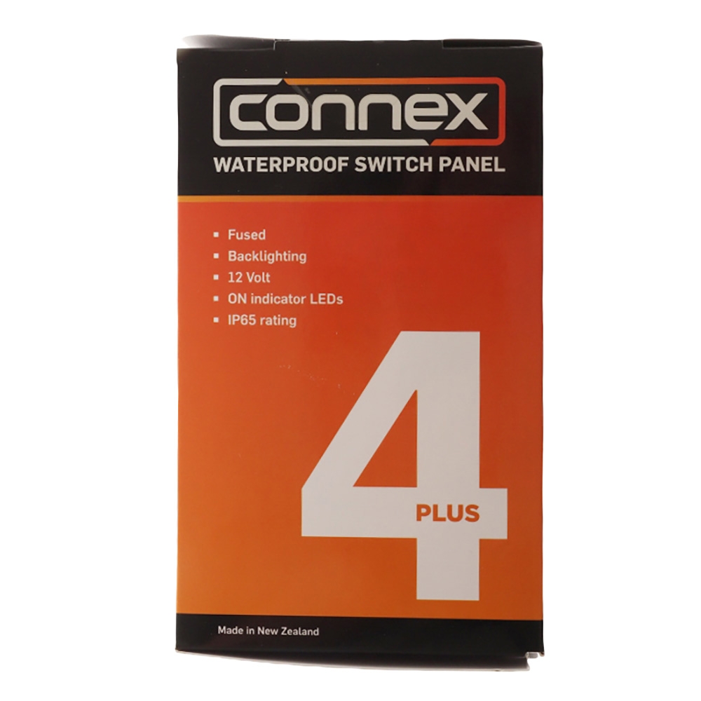 Connex 4 Way Plus Backlit Marine Switch Panel with USB Socket