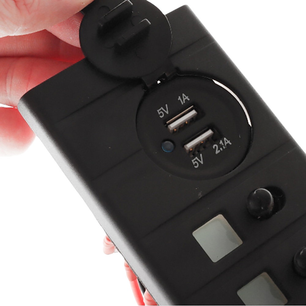 Connex 4 Way Plus Backlit Marine Switch Panel with USB Socket