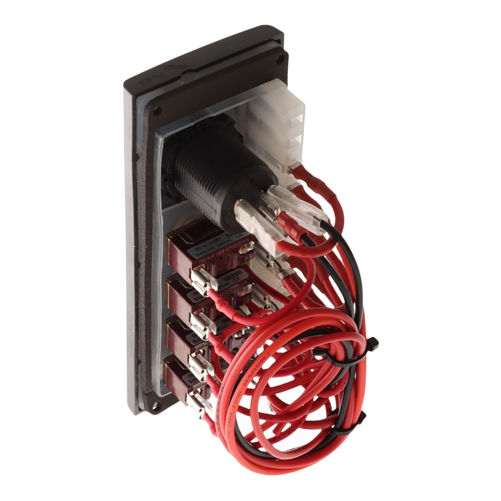 Connex 4 Way Plus Backlit Marine Switch Panel with USB Socket