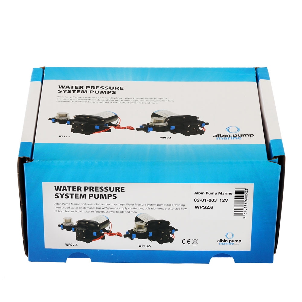 Albin Pump Marine Water Pressure System Pump 2.6GPM 12V