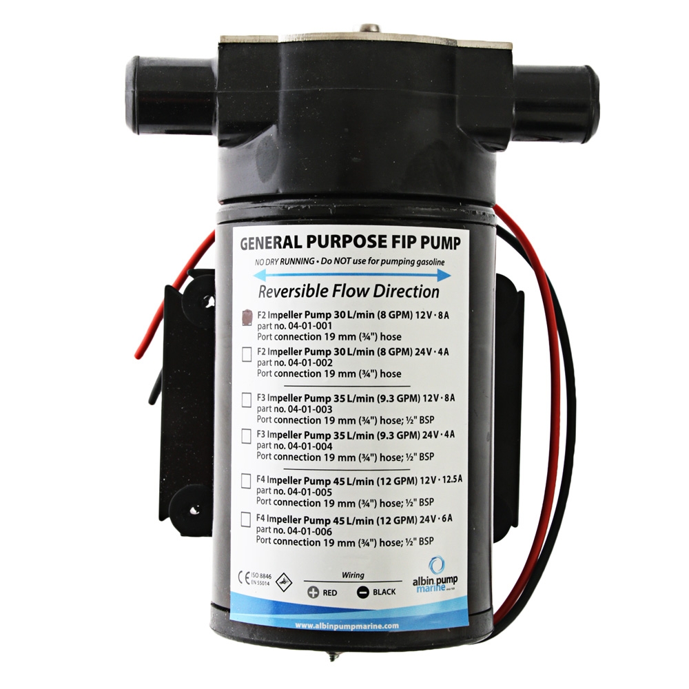 Albin Pump Marine DC Flexible Impeller Pump F2 12V