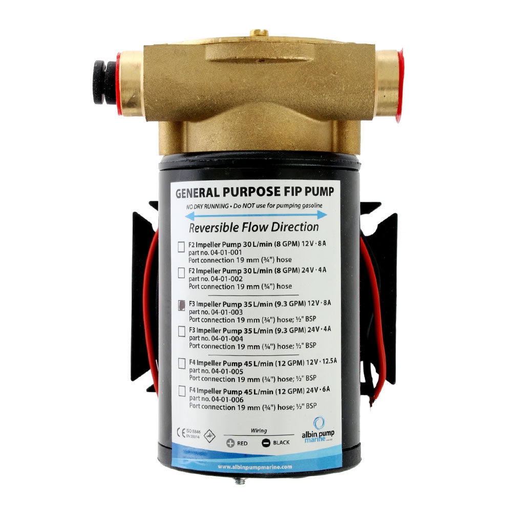 Albin Pump Marine DC Flexible Impeller Pump F3 12V