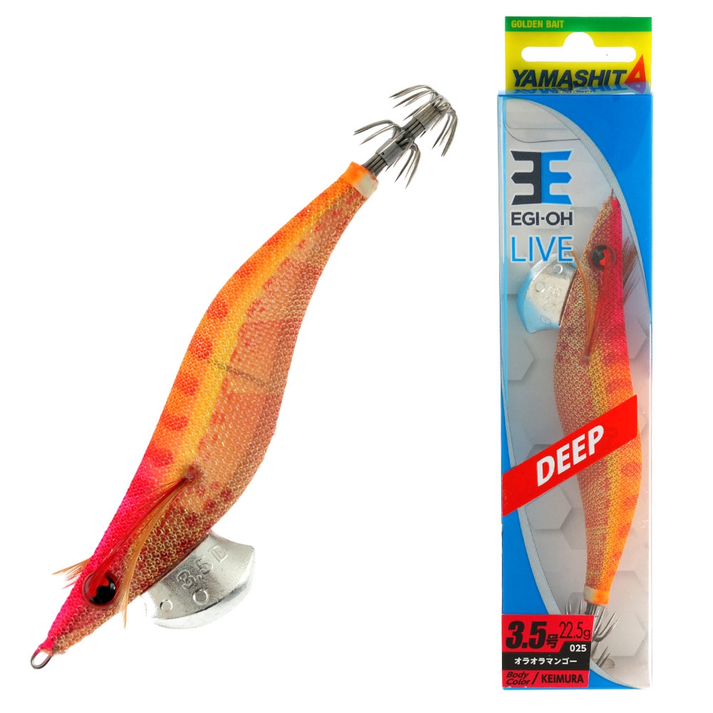 Yamashita EGI OH Deep Live Squid Jig 3.5 22.5g Keimura Orange
