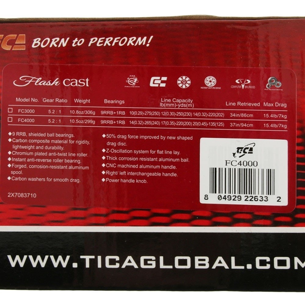 TiCA FC4000 Flash Cast Shimano Divergex Slow Jig Combo 6ft 6in 20lb 1pc
