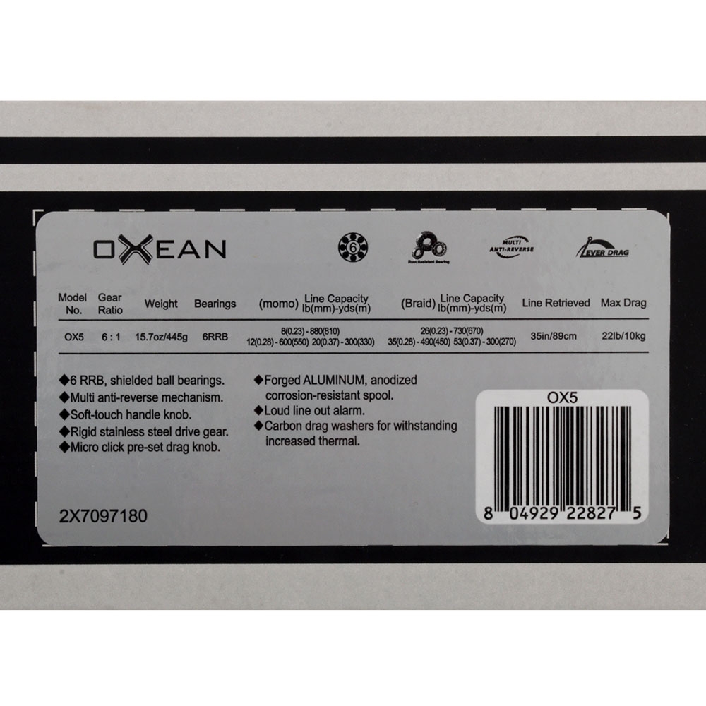 TiCA Oxean OX5 Lever Drag Light Game Reel