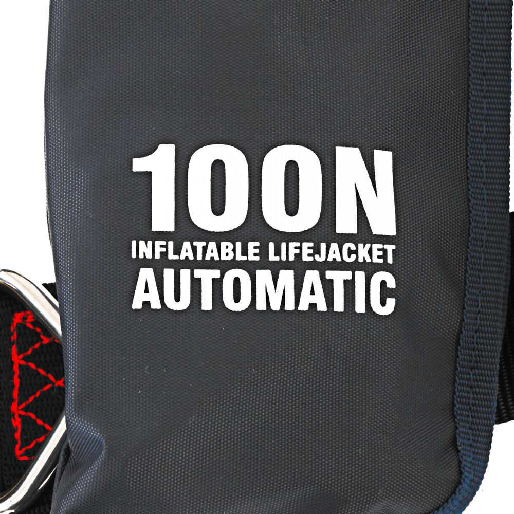 Hutchwilco Challenger 100N Automatic Inflatable Kids Life Jacket with Harness Navy 18-40kg