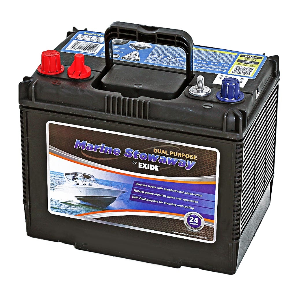 Exide MSDP22 Marine Stowaway Dual Purpose Battery 60Ah