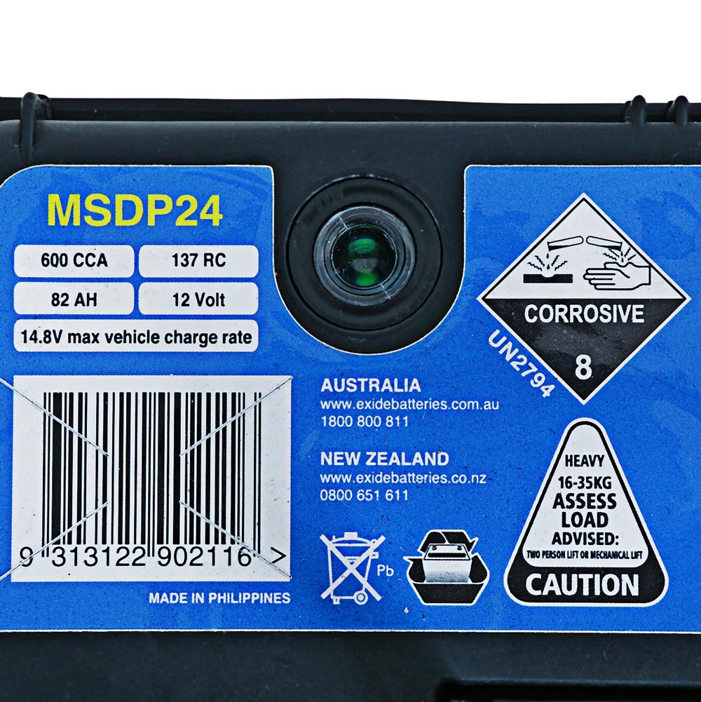 Exide MSDP24 Marine Stowaway Dual Purpose Battery 82Ah