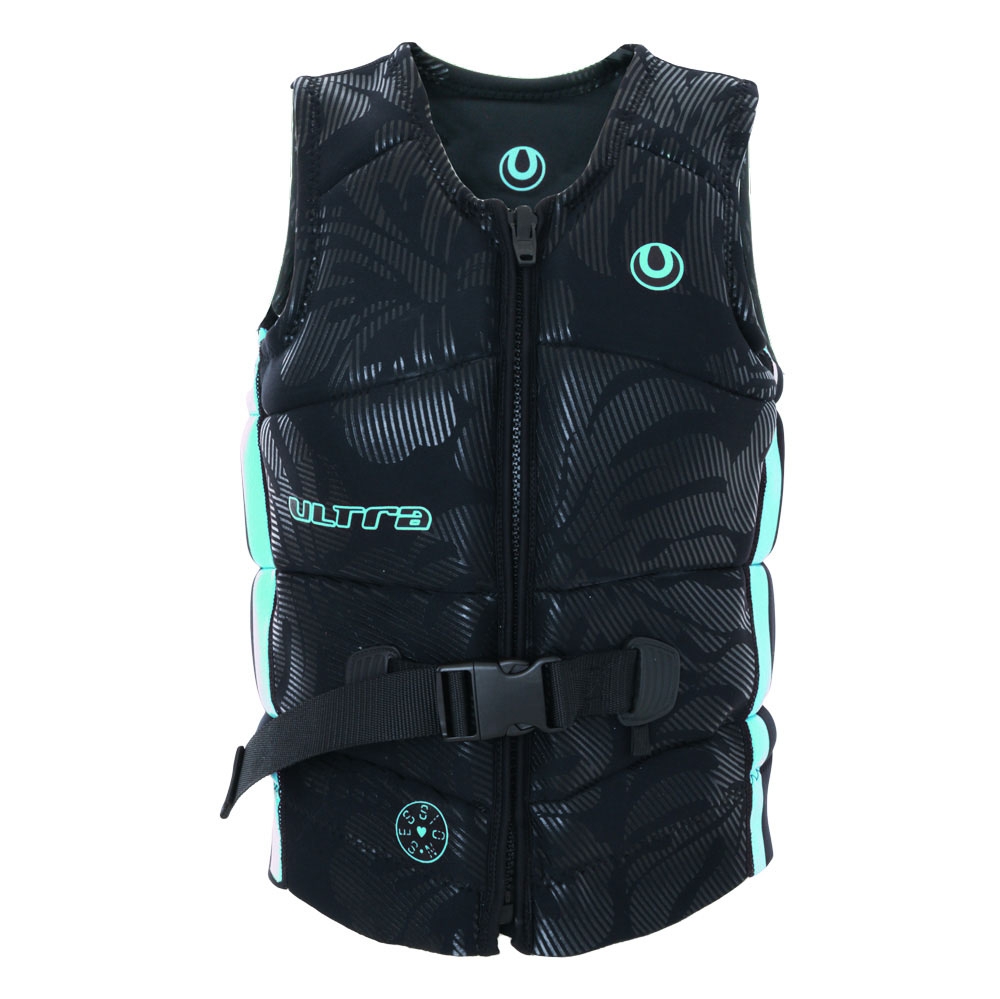 Ultra Session Neoprene Level 50 Womens Life Vest Black Teal Size 12