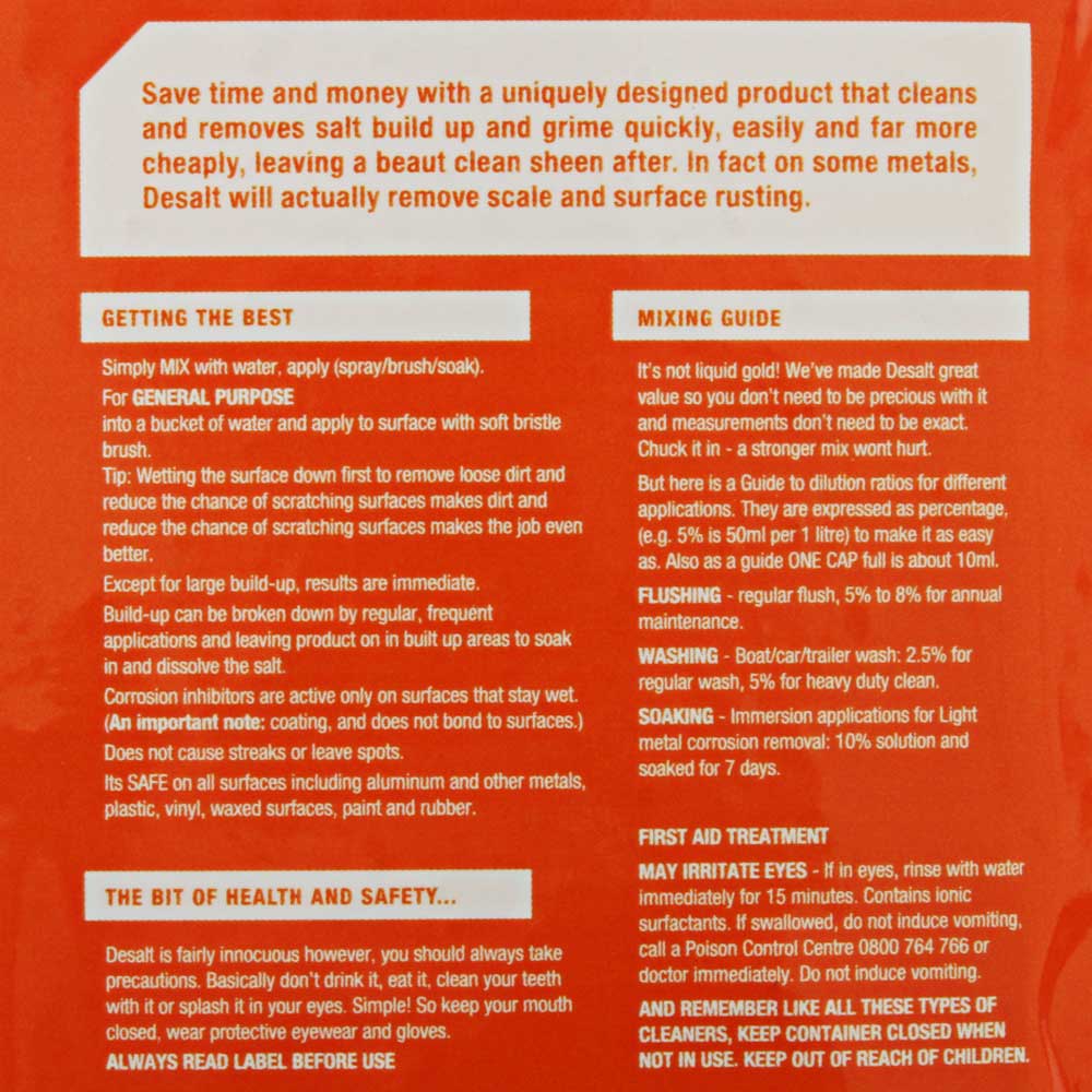 DeSalt Engine Flush and All Purpose Salt Remover 2L