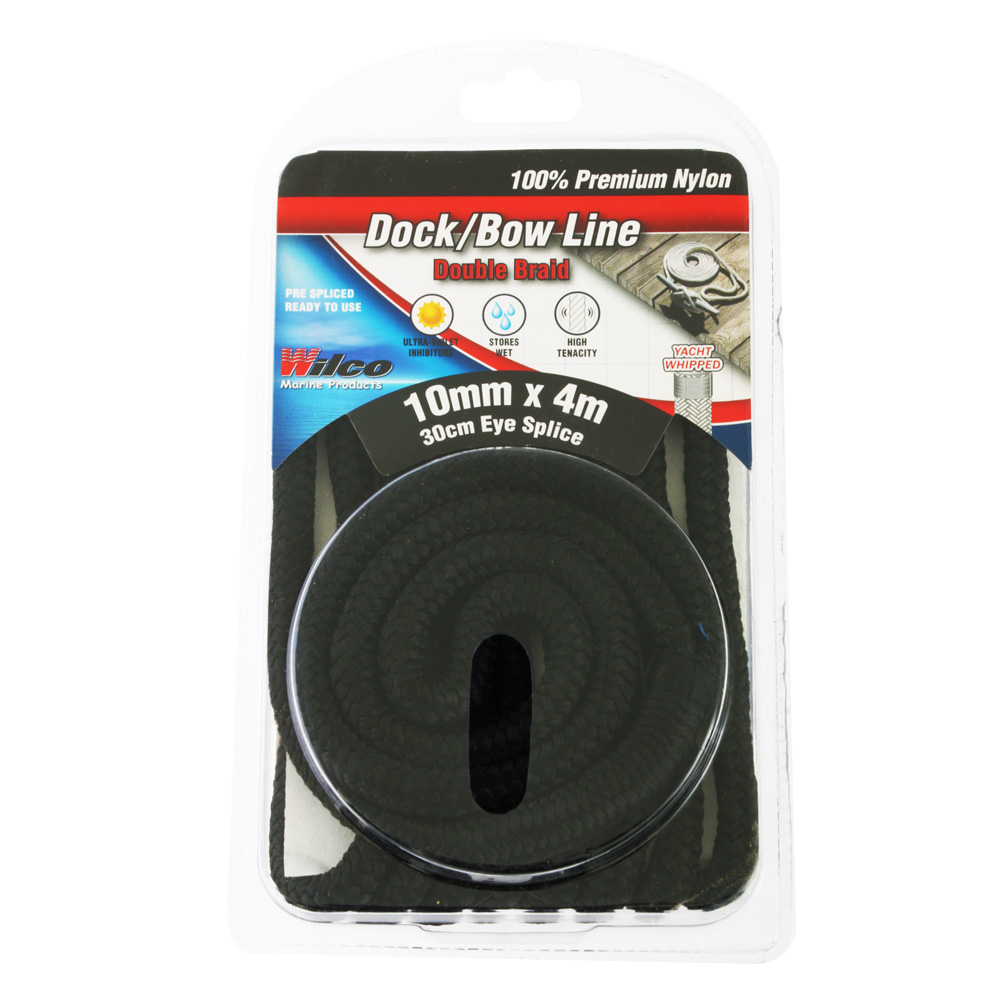 Wilco Dock/Bow Line Black 10mm x 4m