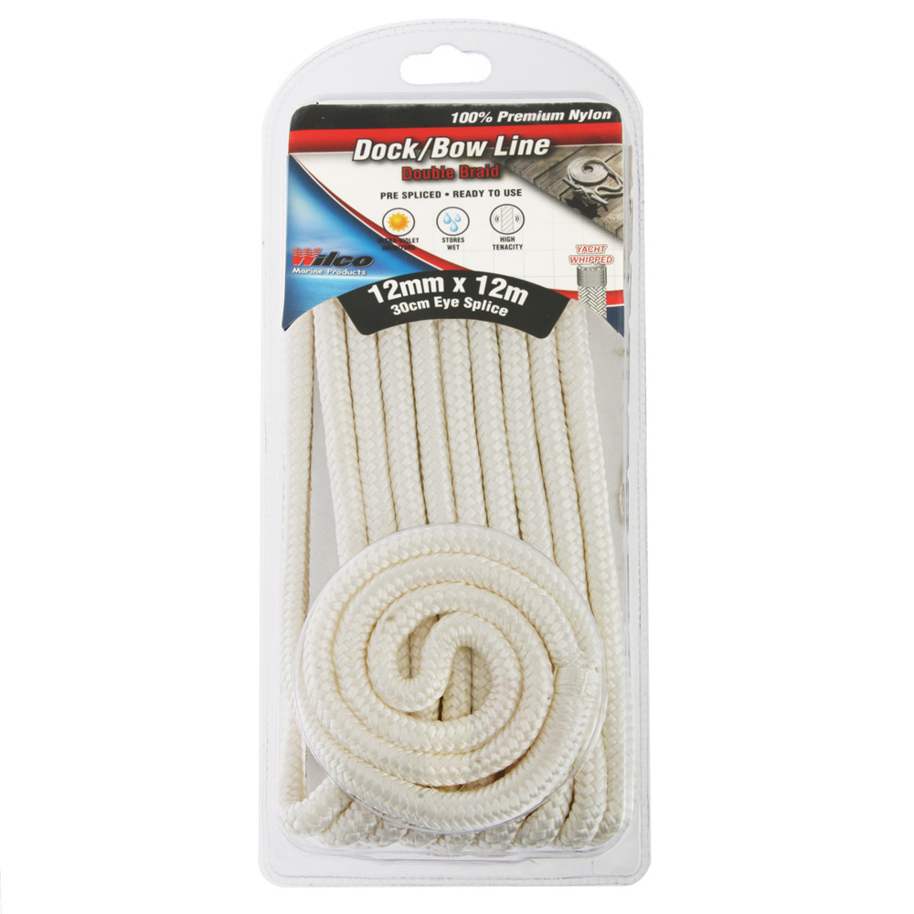 Wilco Dock/Bow Line White 12mm x 12m