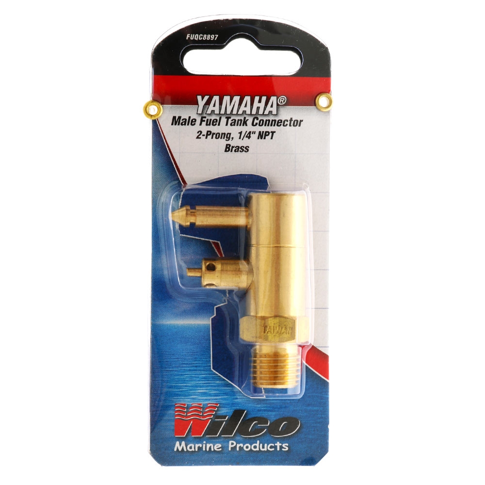 Wilco Yamaha Male Fuel Tank Connector 2 Prong 1/4in Brass