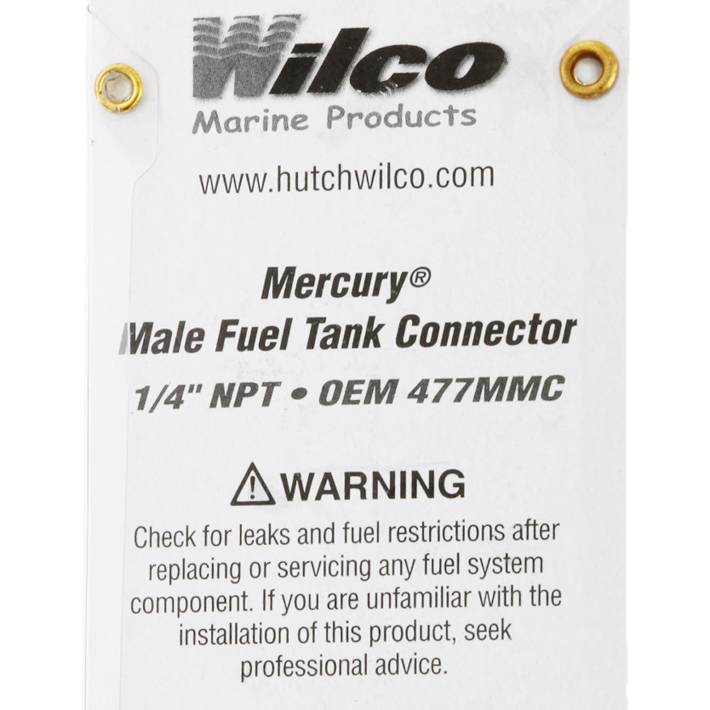 Wilco Mercury/Honda Male Fuel Tank Connector 2 Prong 1/4in Brass