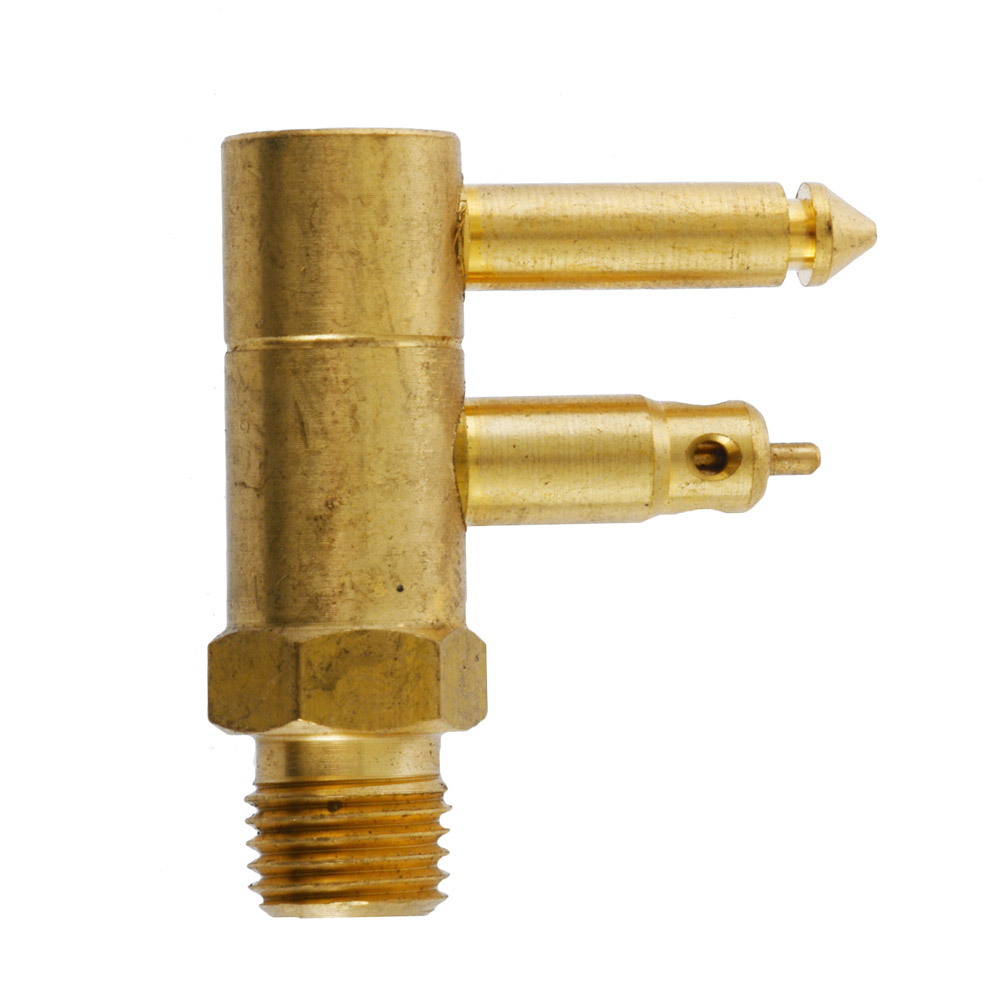 Wilco Mercury/Honda Male Fuel Tank Connector 2 Prong 1/4in Brass