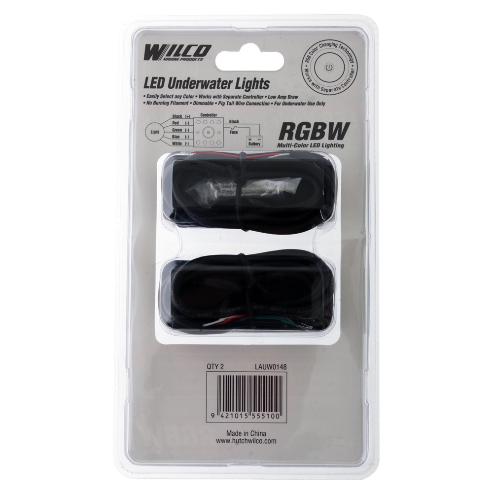Wilco Multicolour Underwater RGBW LED Light Twin Pack