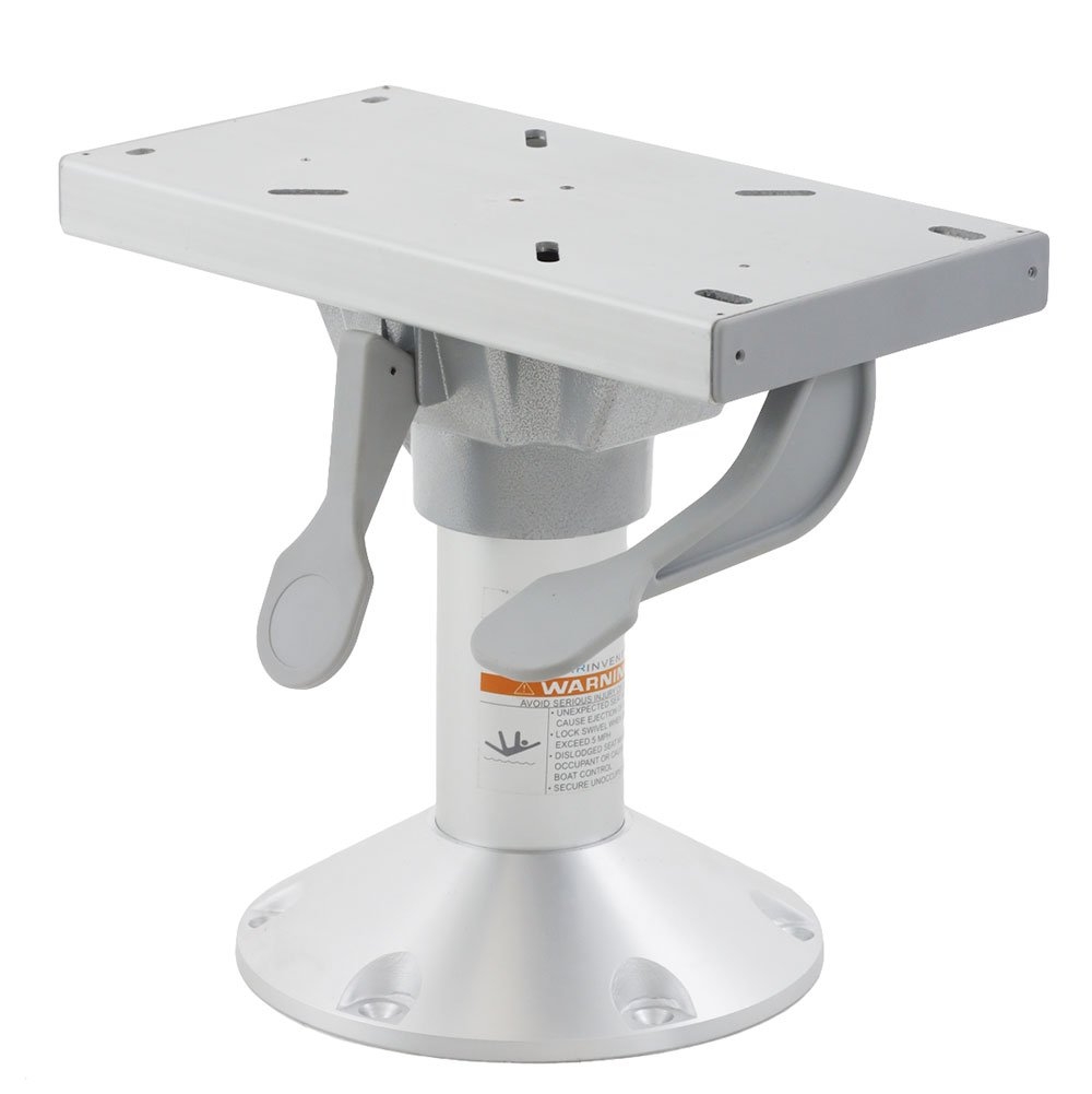 Eastsun Aluminium Fixed Boat Seat Pedestal with Manual Slider 12in