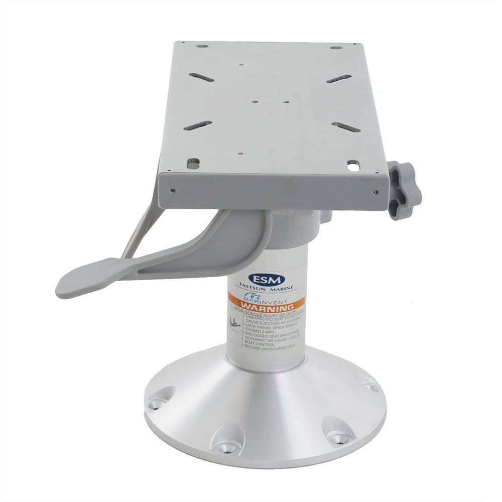 Eastsun Aluminium Fixed Boat Seat Pedestal with Manual Slider 12in