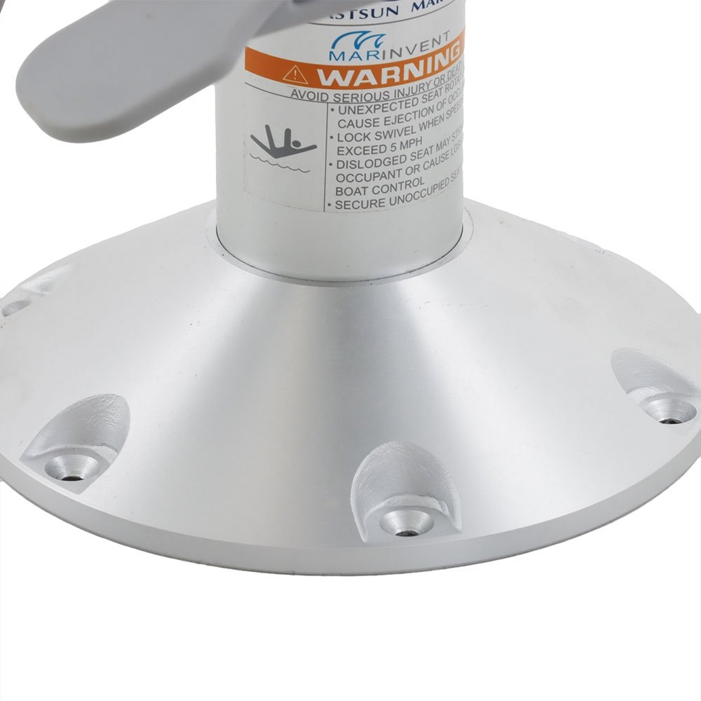Eastsun Aluminium Fixed Boat Seat Pedestal with Manual Slider 12in