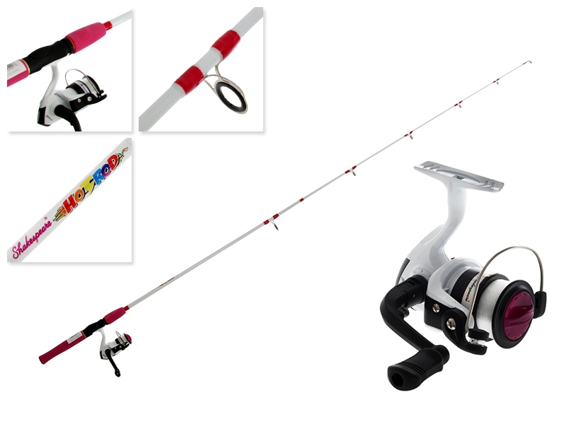 Shakespeare Kids Hot Rod Spinning Combo with Line Pink 6ft 2-4kg 2pc