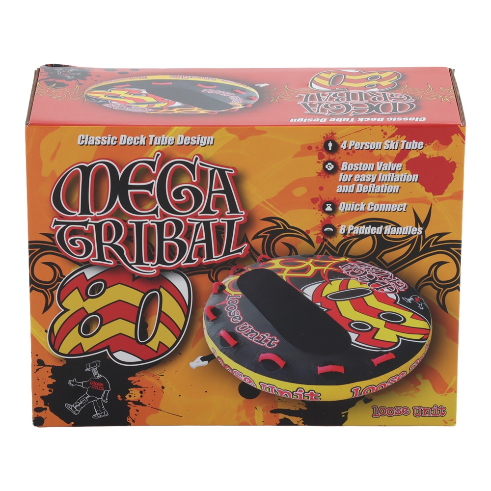 Loose Unit Mega Tribal 4-Person Flat Deck Towable Sea Biscuit 80in