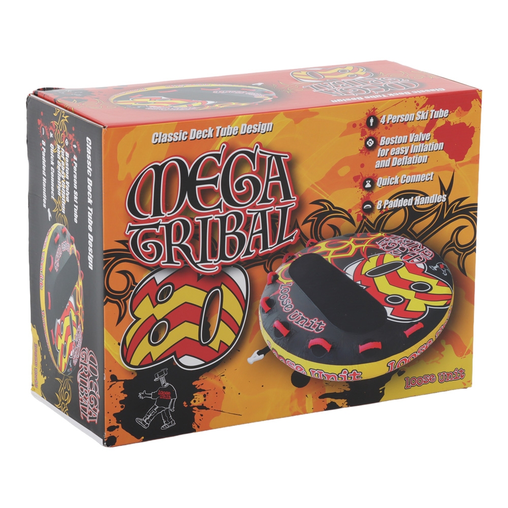 Loose Unit Mega Tribal 4-Person Flat Deck Towable Sea Biscuit 80in