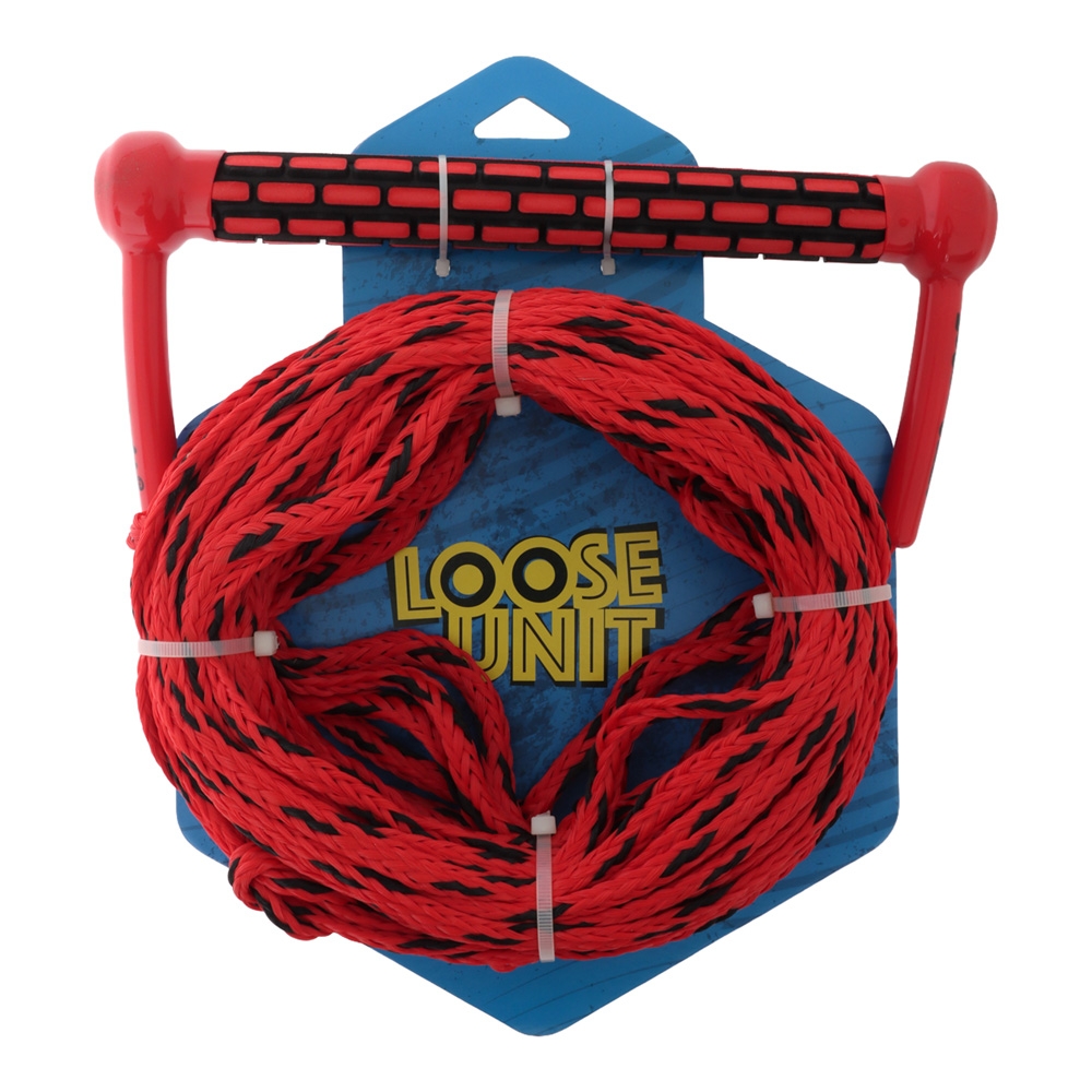 Loose Unit Deluxe 2-Section Adjustable Water Ski Rope & Handle 75ft - Assorted Colours
