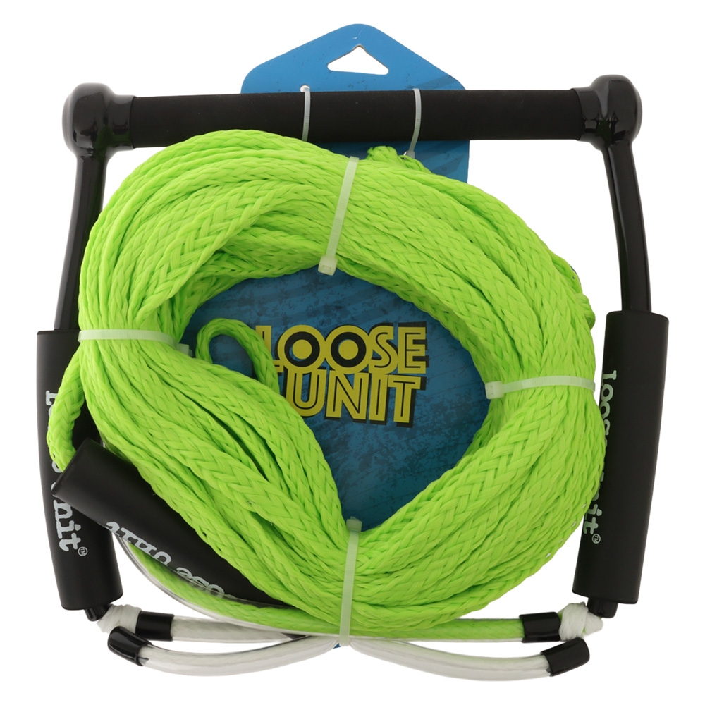 Loose Unit Deluxe 2-Section Adjustable Long V Slalom Training Rope & Handle 75ft