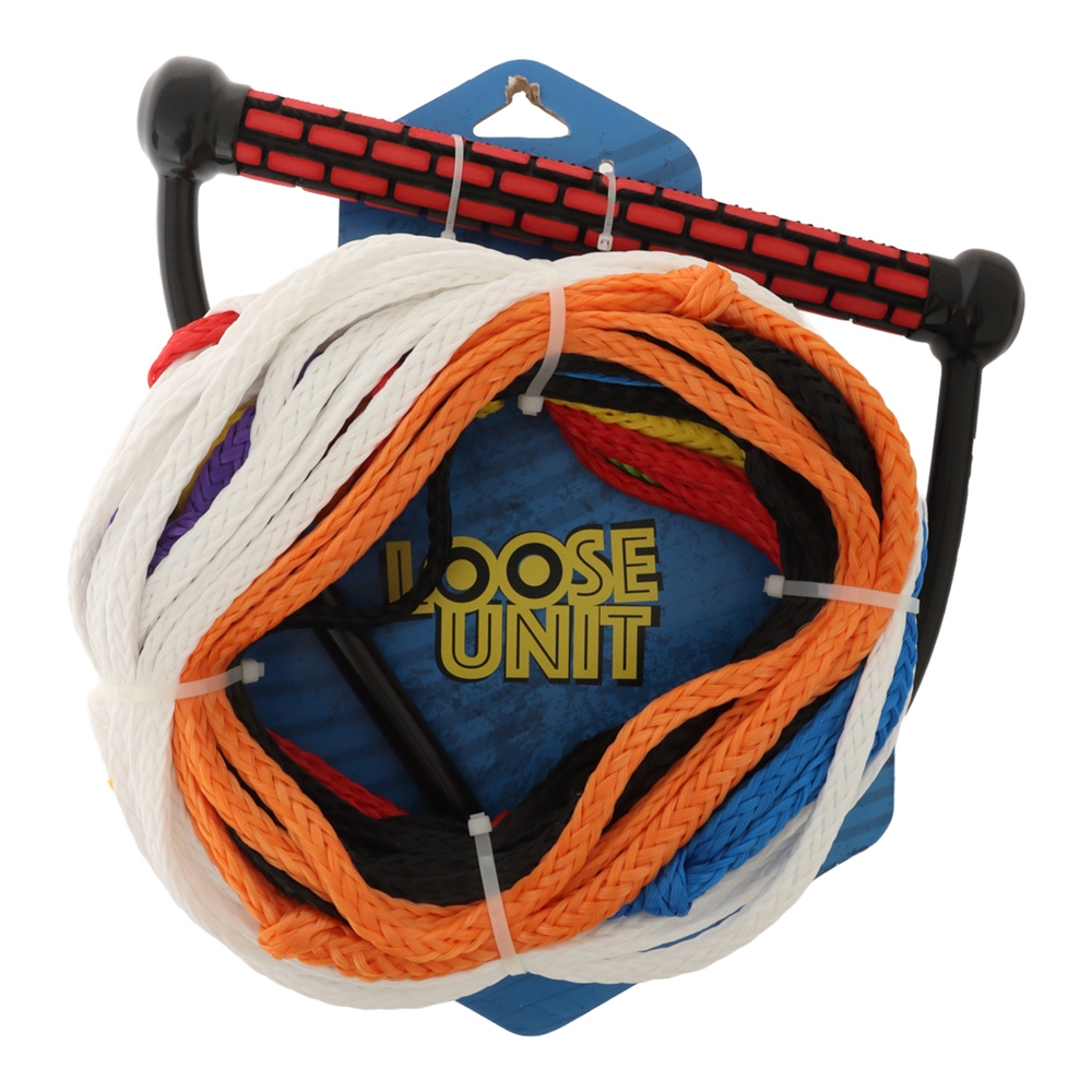Loose Unit Deluxe 8-Section Adjustable Slalom Rope & Handle 75ft
