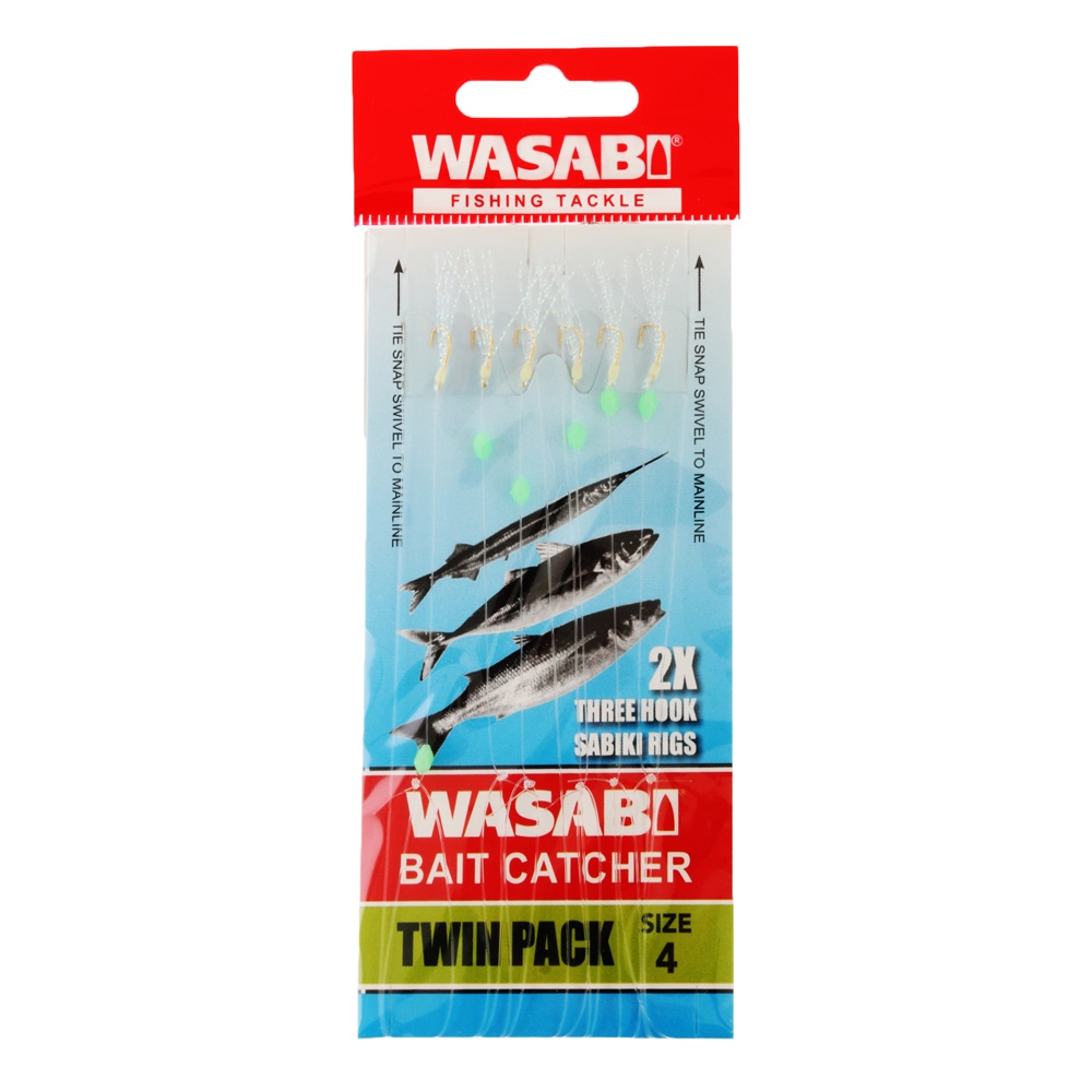 Wasabi Tackle Sabiki Bait Catcher Rig Twin Pack Size #4
