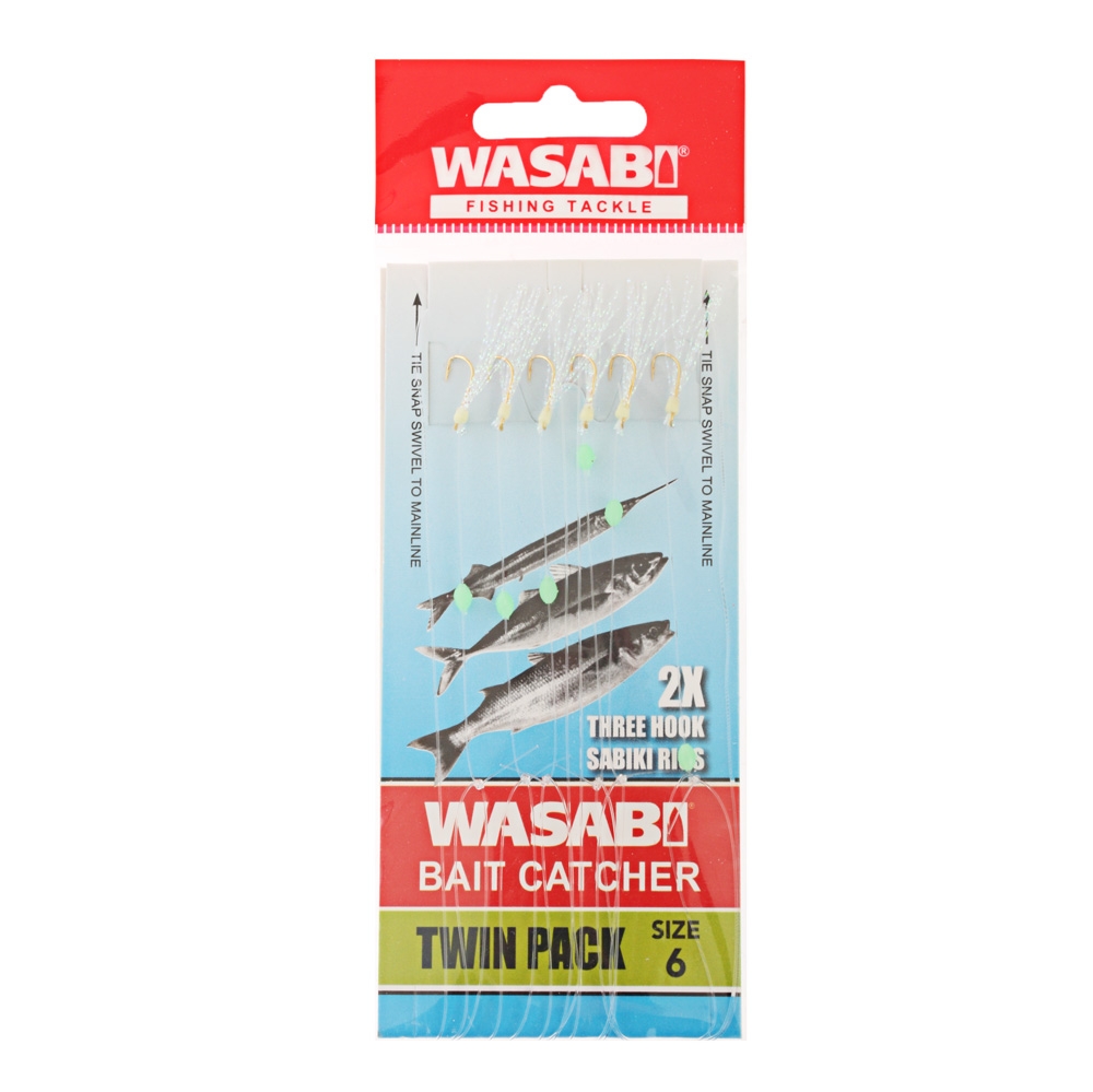 Wasabi Tackle Sabiki Bait Catcher Rig Twin Pack Size #6