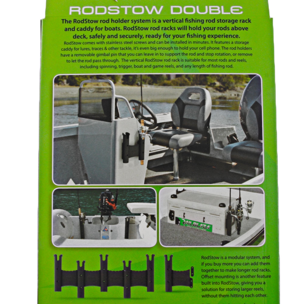 Railblaza RodStow Double Rod Holder with Caddy Black