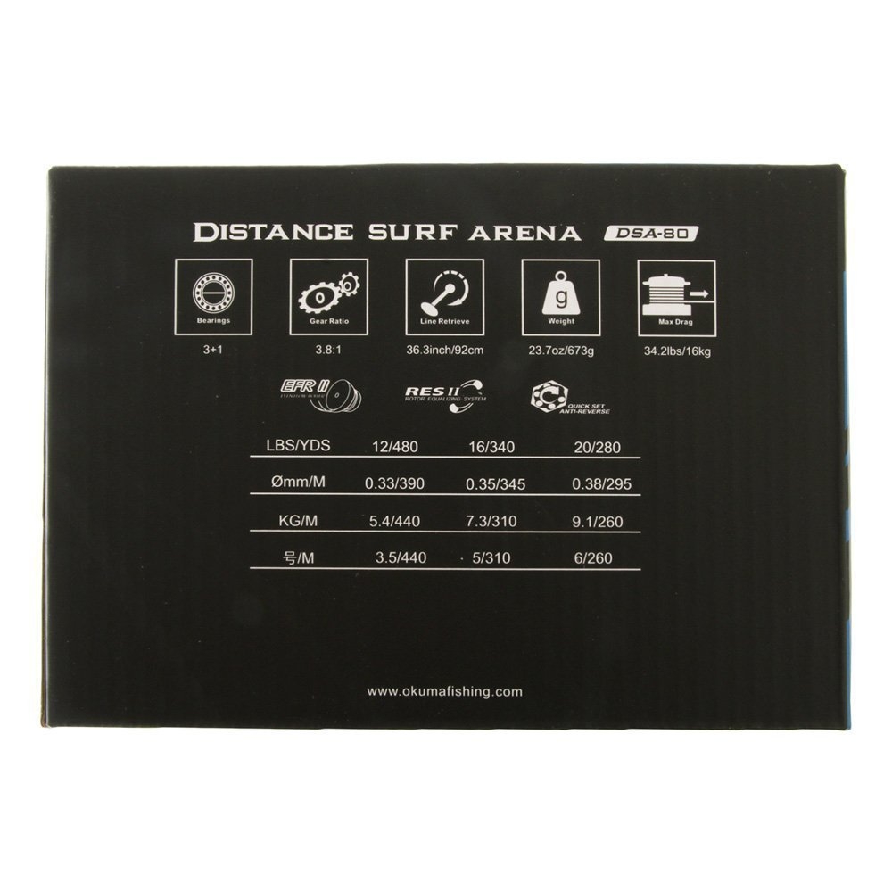 Okuma Distance Surf Arena 80 Spinning Combo 13ft 6in 8-12kg 3pc