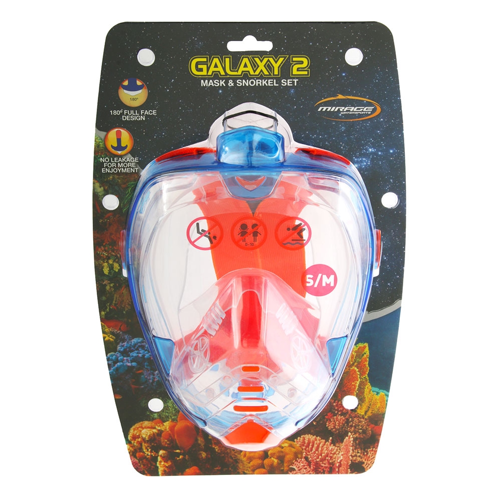 Mirage Galaxy Adult Full Face Dive Mask Blue S/M
