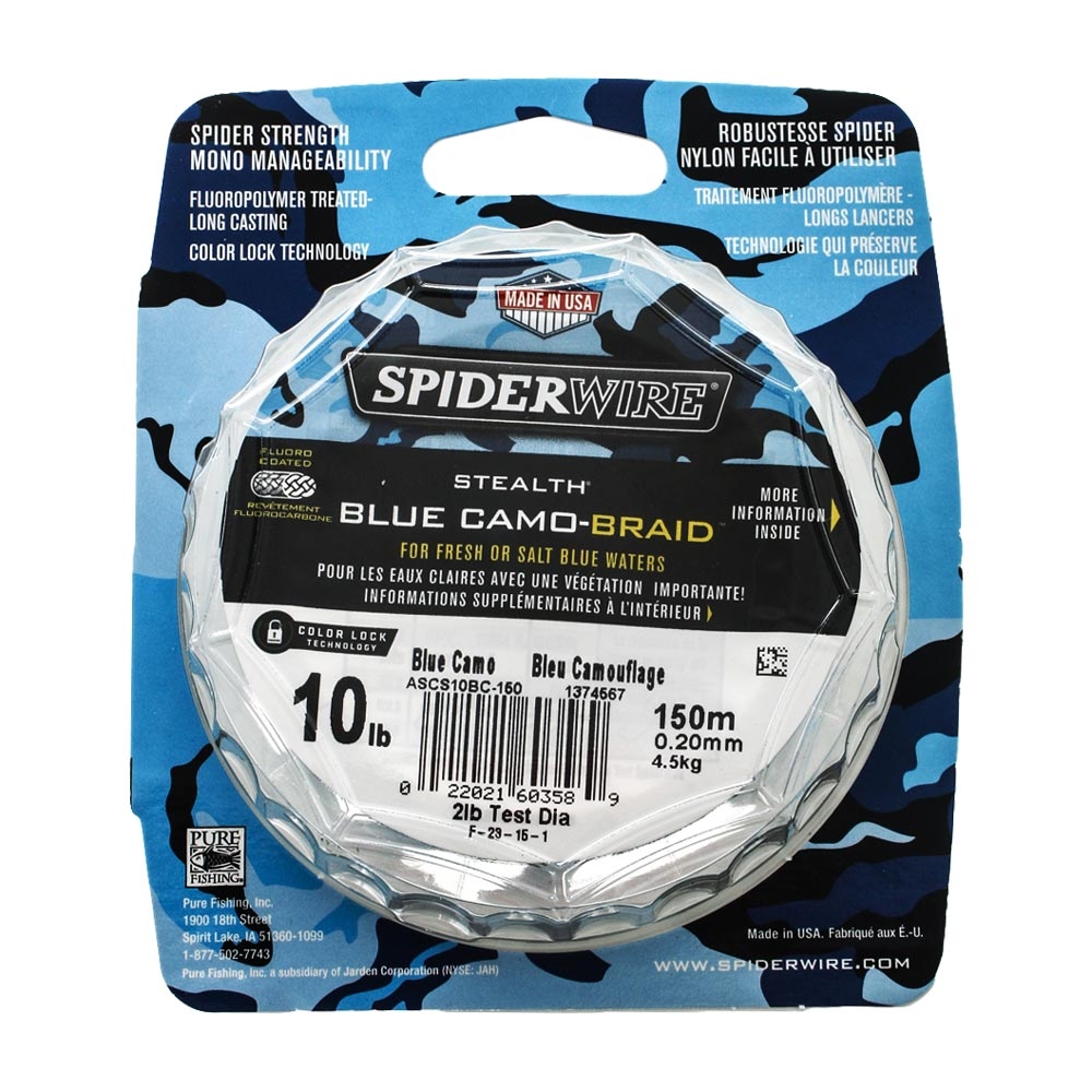 Spiderwire Stealth Blue Camo Braid 10lb 150m