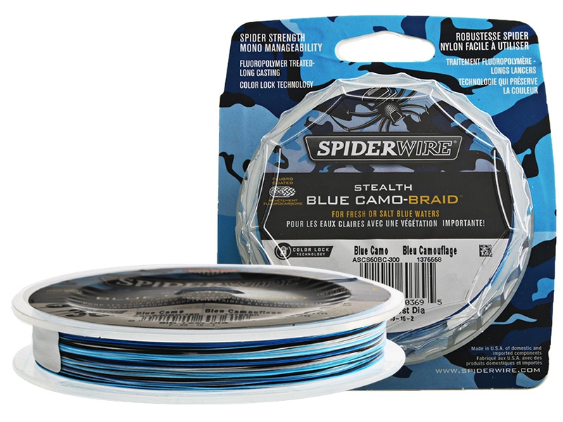 Spiderwire Stealth Blue Camo Braid 300m 10lb